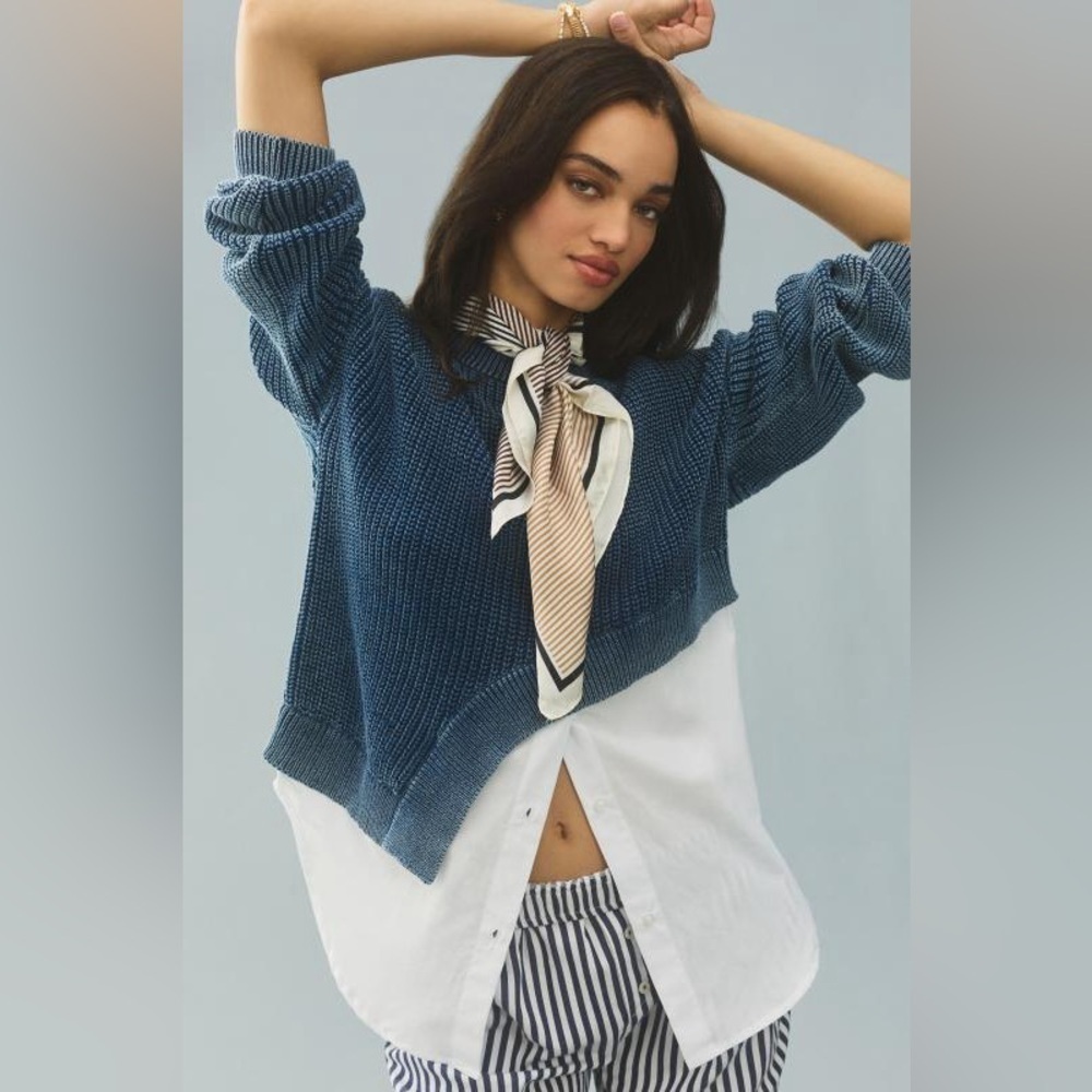 NWT Size M - Anthro Pilcro Asymmetrical Twofer Sweater